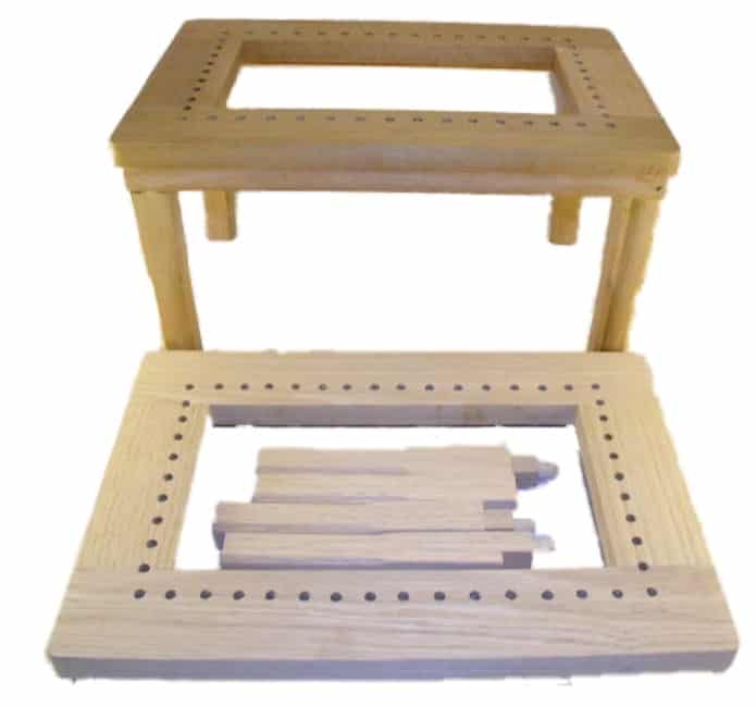 Strand Cane Footstool Frame Rless, Wooden Footstool Kit